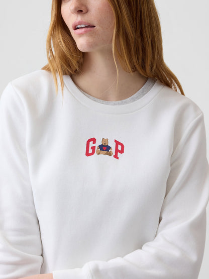 Beyaz Relaxed Gap Logo Sweatshirt