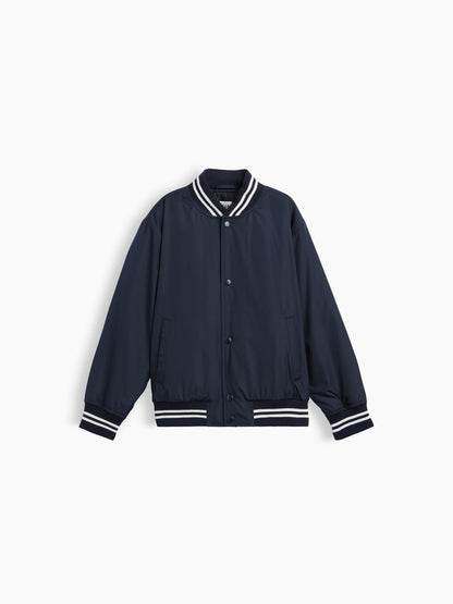 Lacivert Relaxed Varsity Ceket