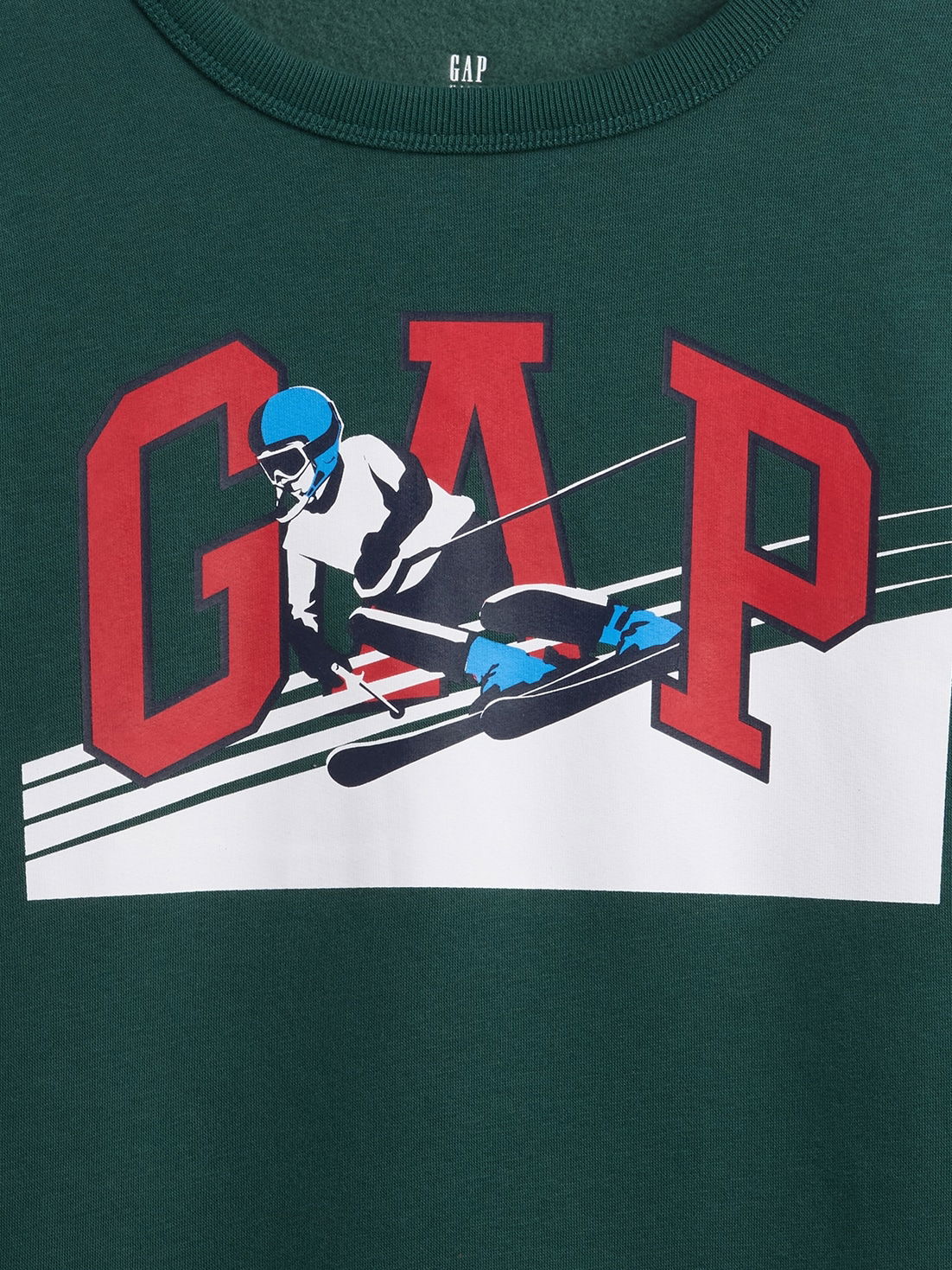 Koyu Yeşil Grafik Logo Sweatshirt