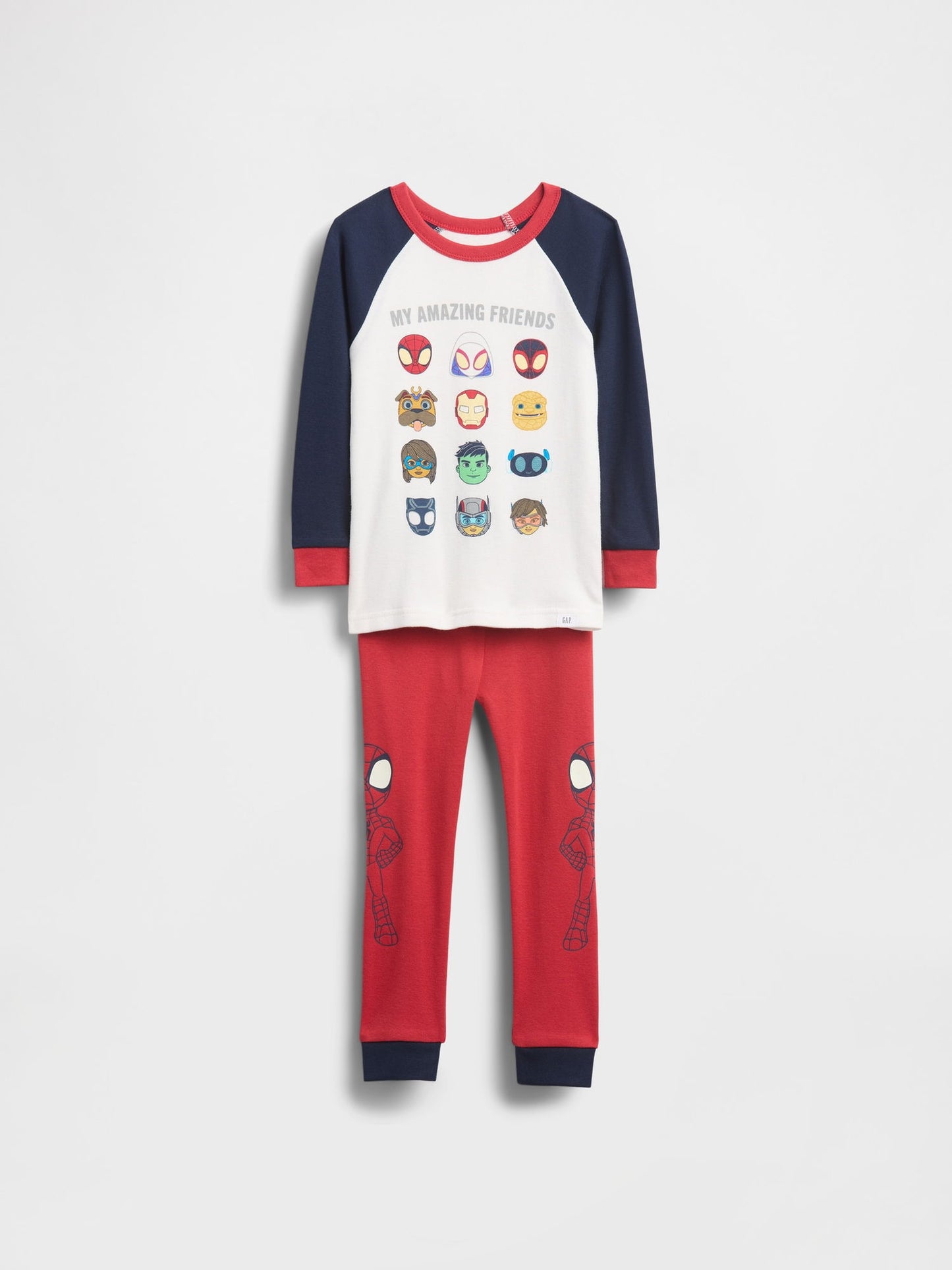Beyaz Marvel Organik Brushed Pamuk Pijama Takımı