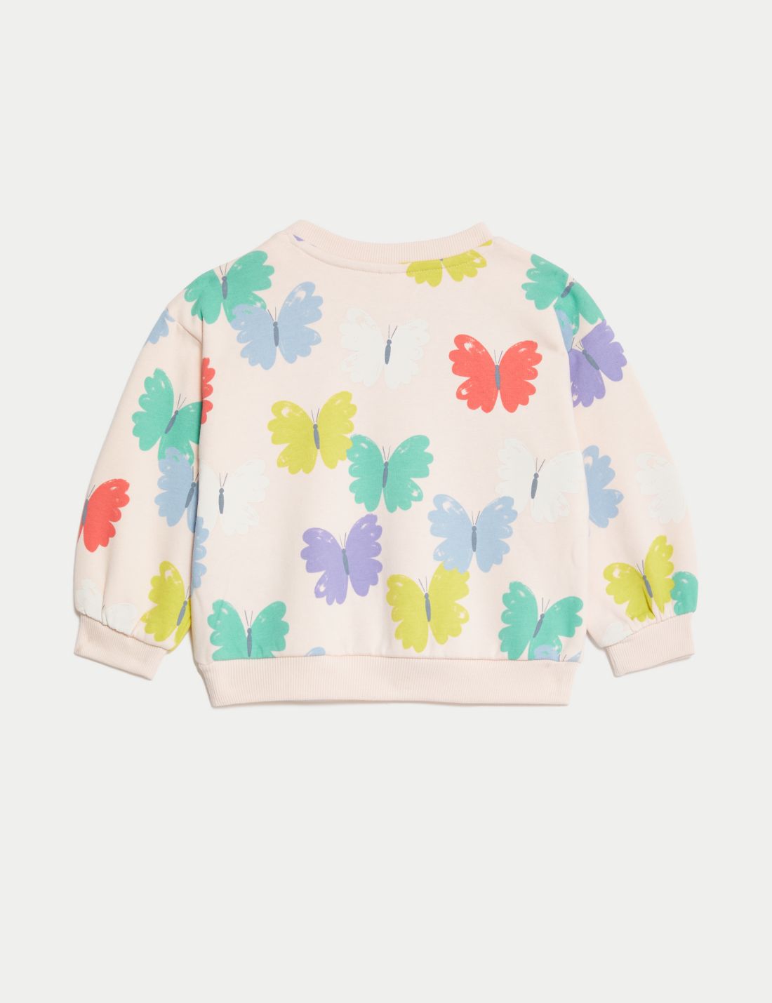 Kelebek Desenli Yuvarlak Yaka Sweatshirt (0-3 Yaş)