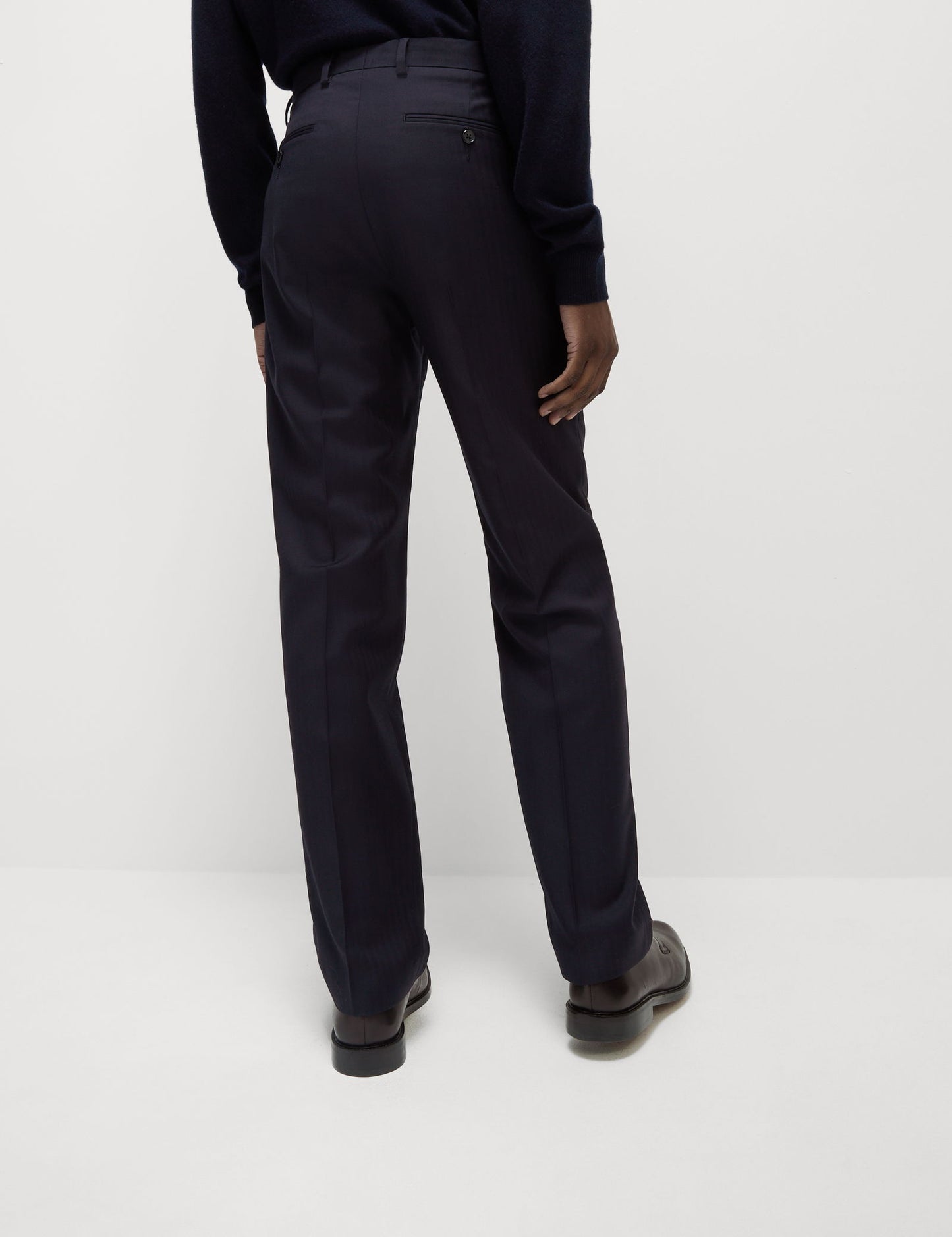 Regular Fit Saf Yün Takım Pantolonu