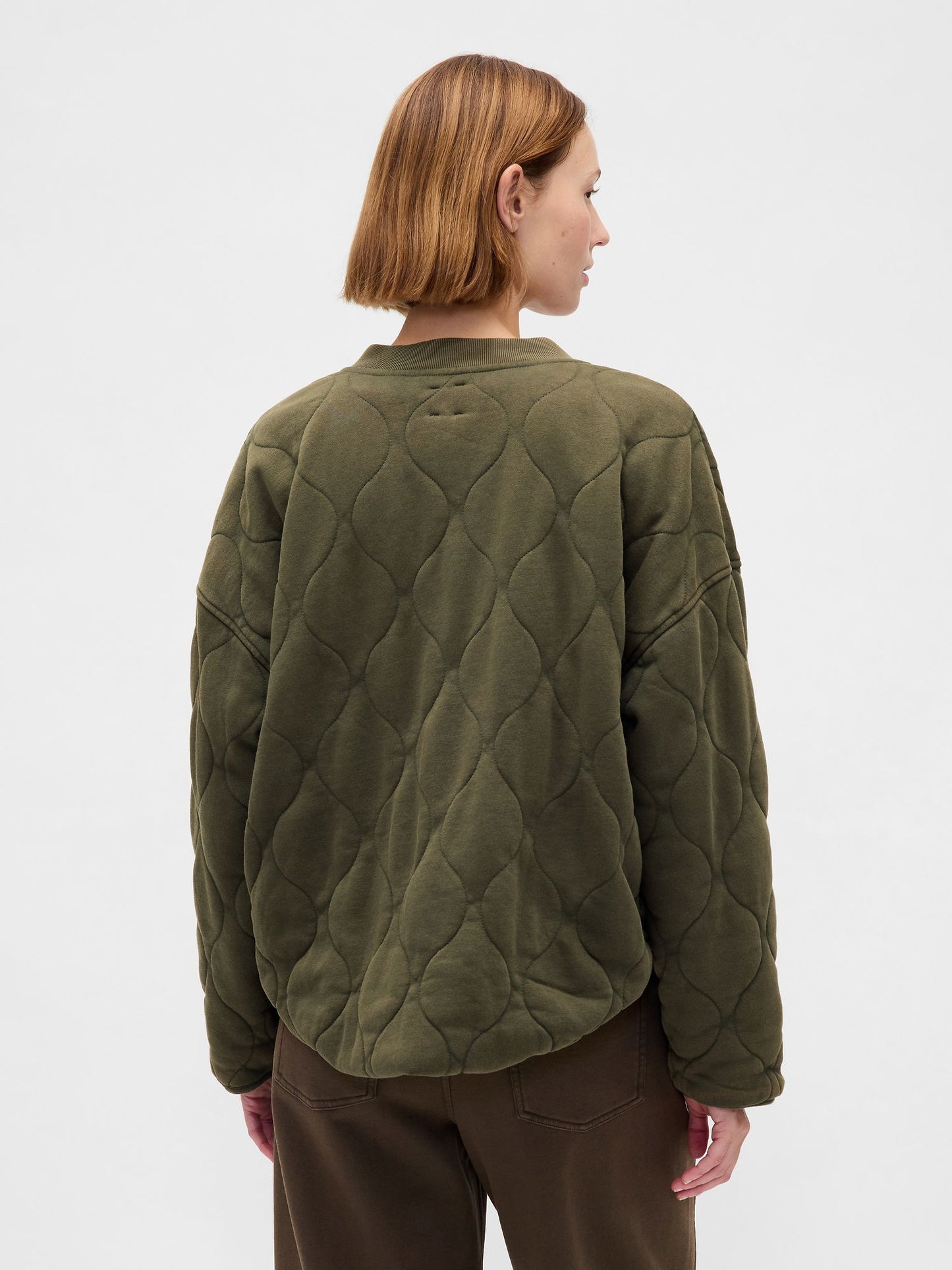 Haki Vintagesoft Kapitone Oversized Ceket