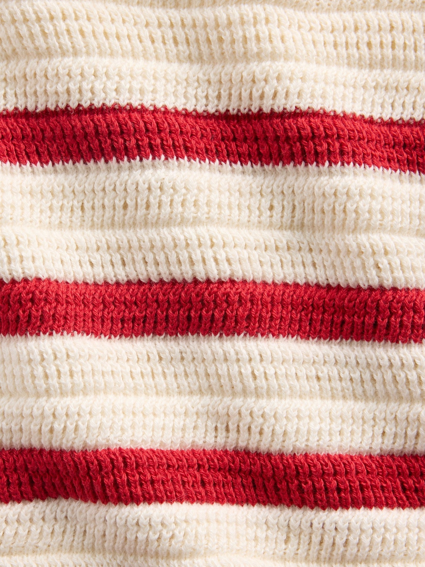 Kırmızı Baby Crochet Stripe Outfit Set