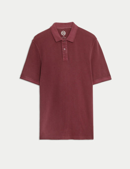 Saf Pamuklu Polo T-shirt