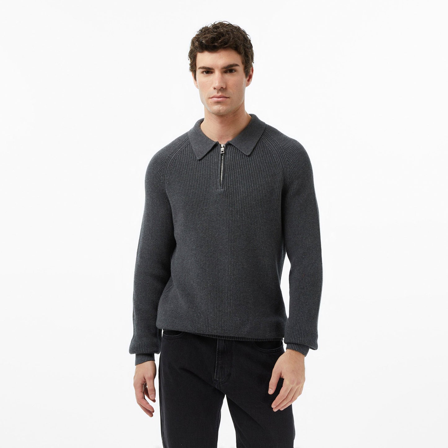 Nautica Erkek Gri Classic Fit Kazak