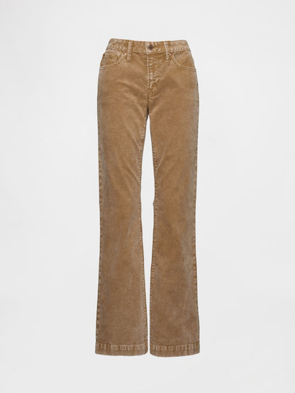 Kahverengi Low Rise Kadife Long & Lean Pantolon
