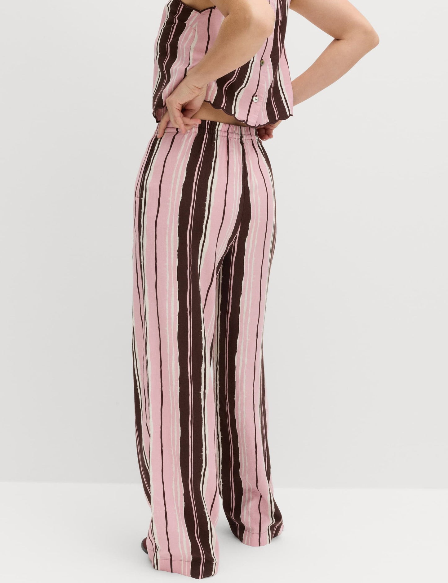 Wide Leg Dokuma Pantolon