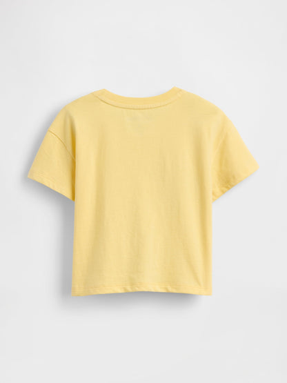 Sarı Grafik Baskılı T-shirt