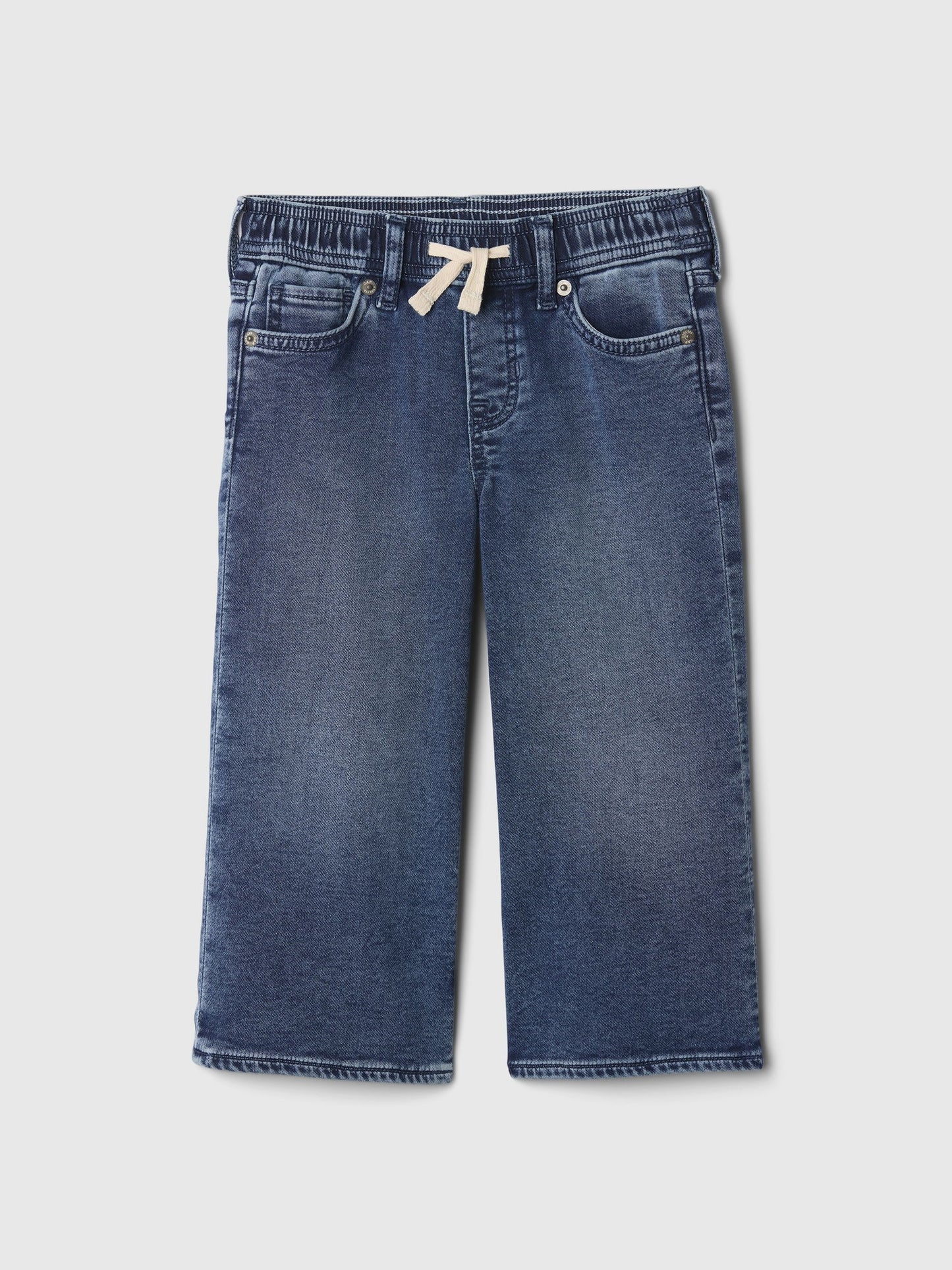 Lacivert Baggy Pull-On Jean Pantolon