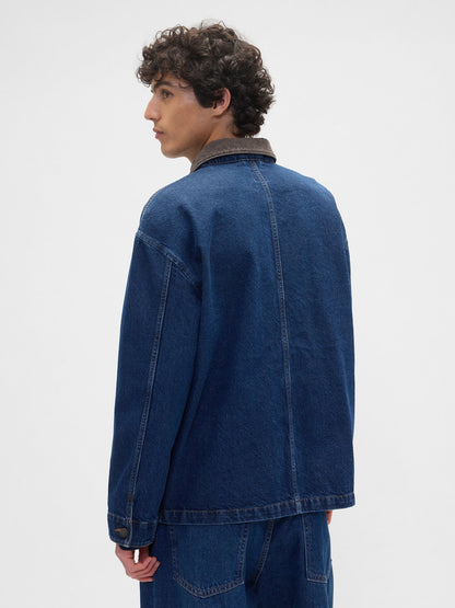 Lacivert Relaxed Denim Barn Ceket