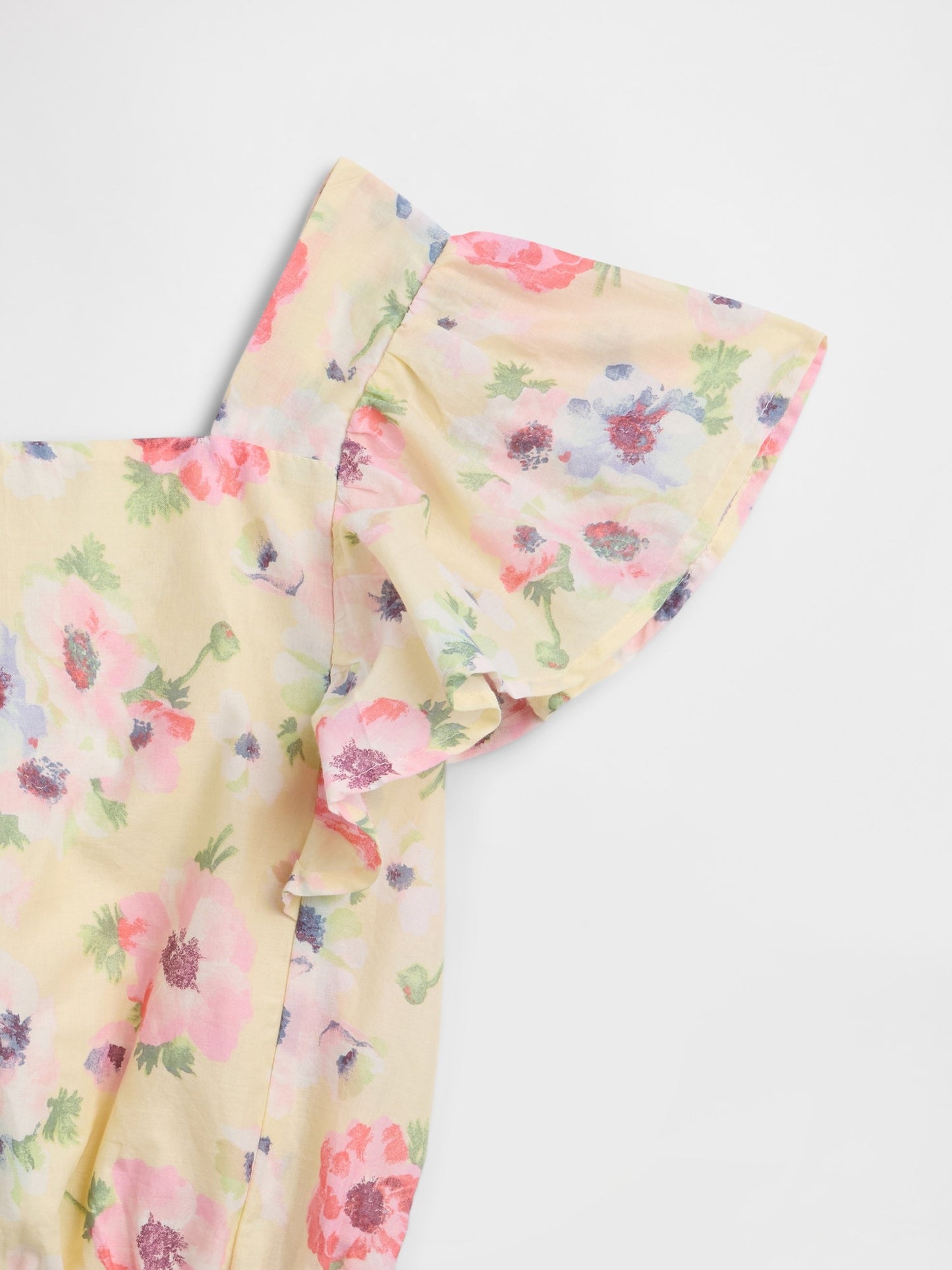 Çok Renkli Flutter Sleeve Bluz