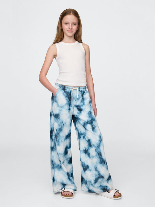 Mavi UltraSoft Denim Tie-Dye Baggy Pantolon