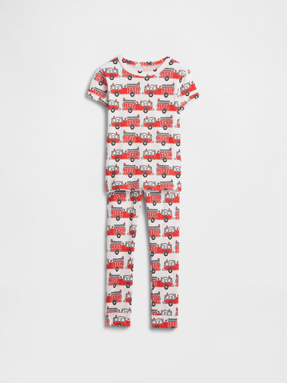 Kırmızı %100 Organik Pamuk Pijama Takımı