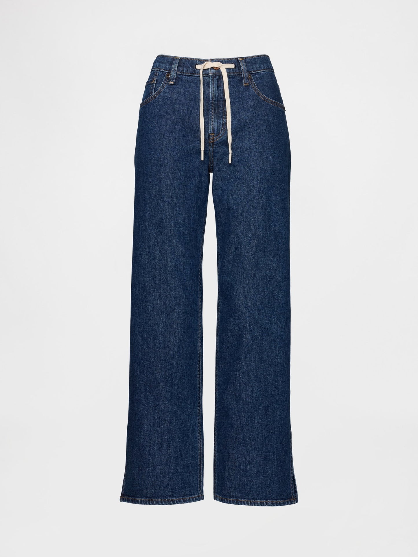 Koyu Mavi Low Rise Drawcord '90s Jean Pantolon
