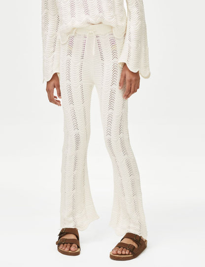 Yumuşak Dokulu Flared Fit Pantolon (6-16 Yaş)