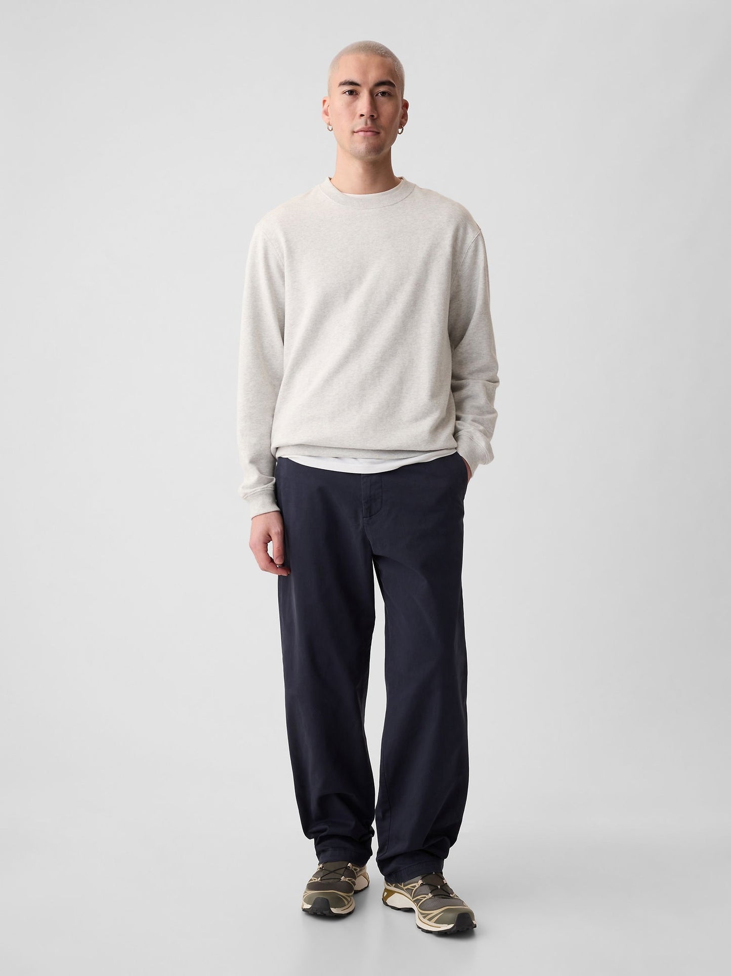 Lacivert GapFlex Modern Khaki Baggy Pantolon