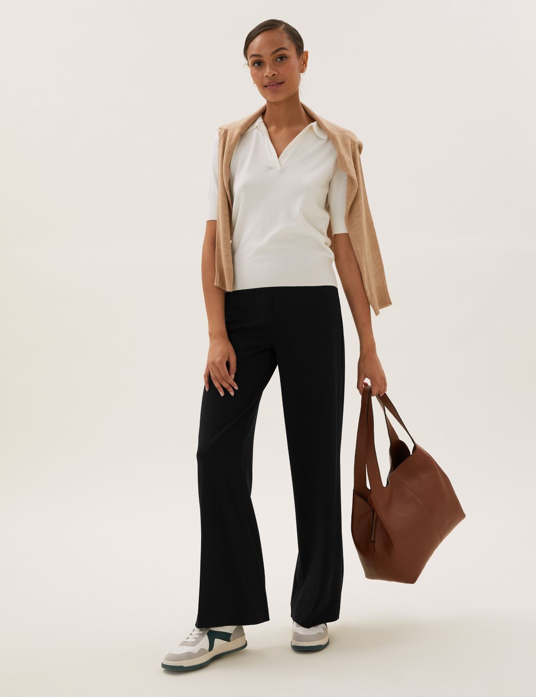 Wide Leg Örme Pantolon