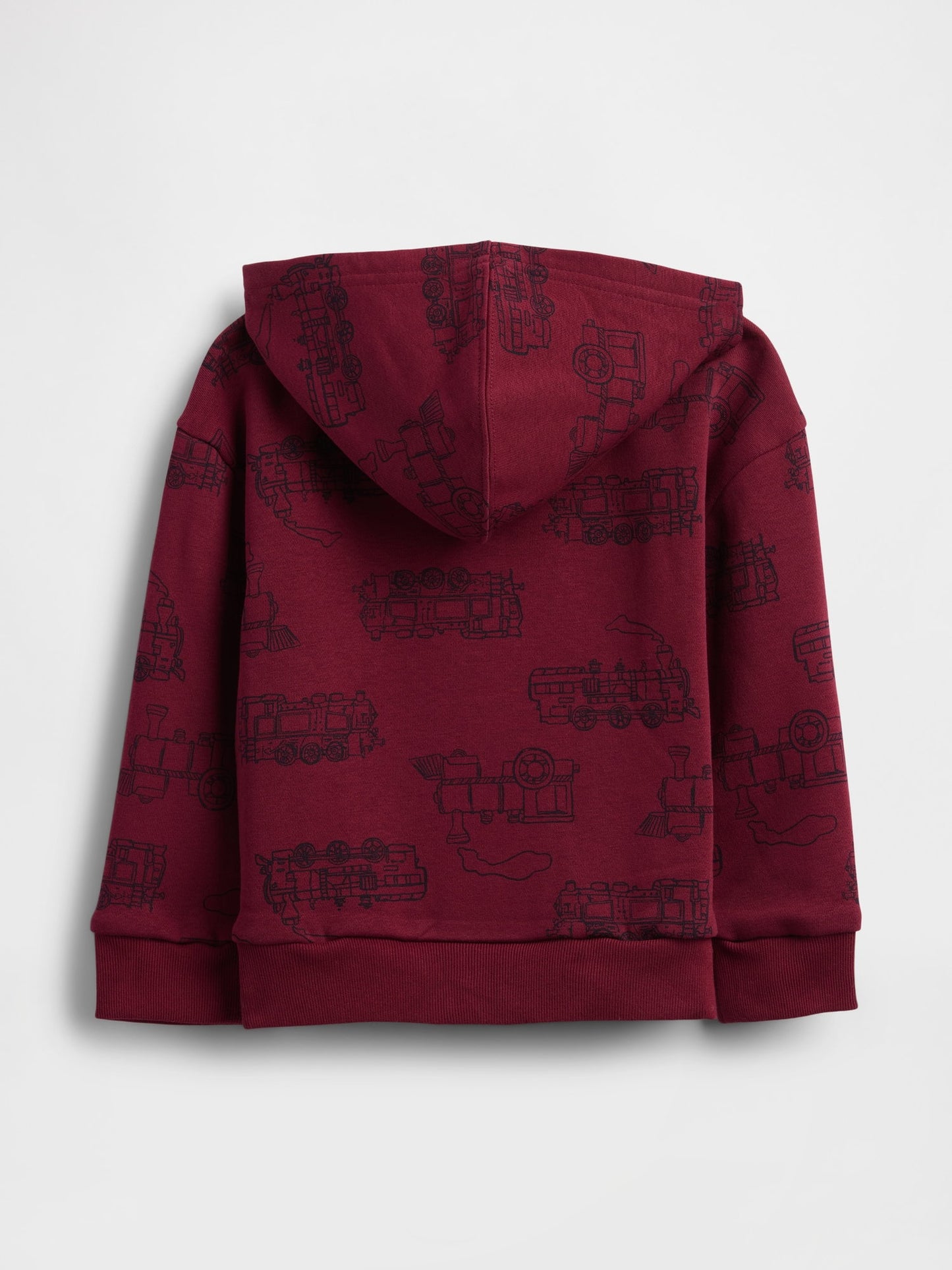 Bordo Gap Easy Logo Baskılı Fermuarlı Sweatshirt