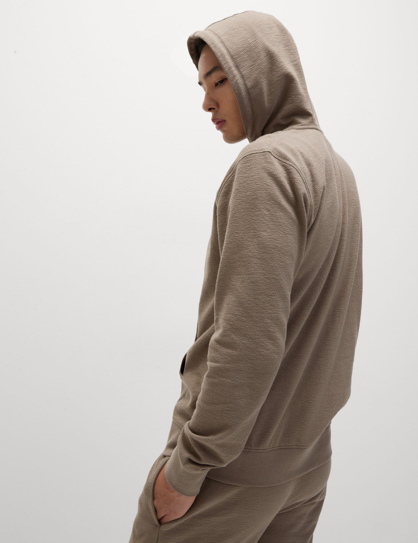 Saf Pamuklu Fermuarlı Sweatshirt