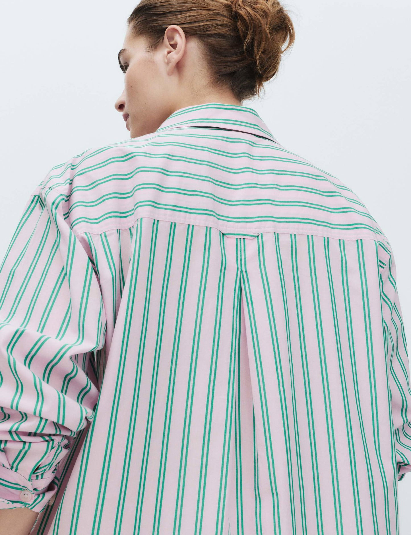 Poplin Çizgili Pijama Üstü