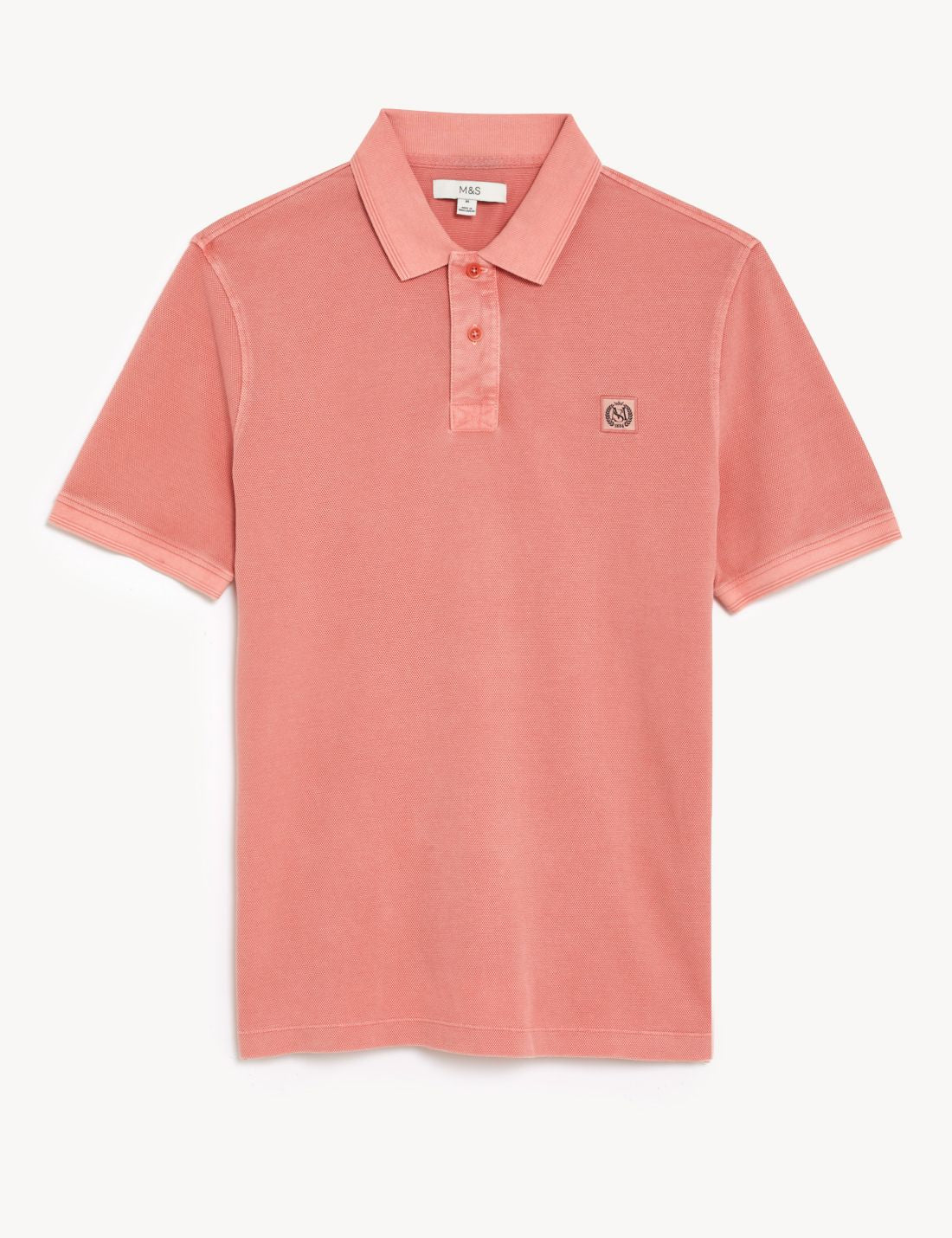 Saf Pamuklu Kısa Kollu Polo Yaka T-shirt
