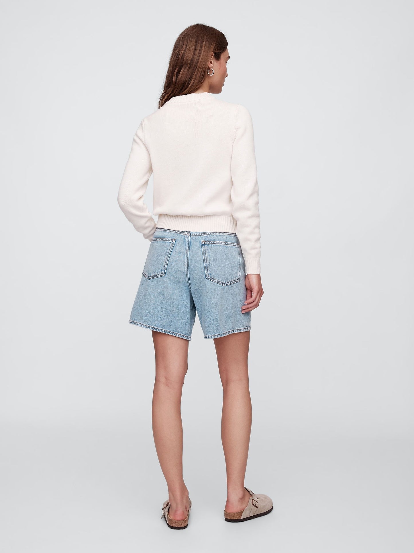 Mavi High Rise Denim Şort