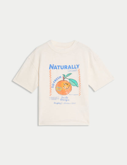 Pamuk Karışımlı T-shirt (2-8 Yaş)