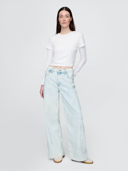 Mavi High Rise Stride Wide-leg Jean Pantolon