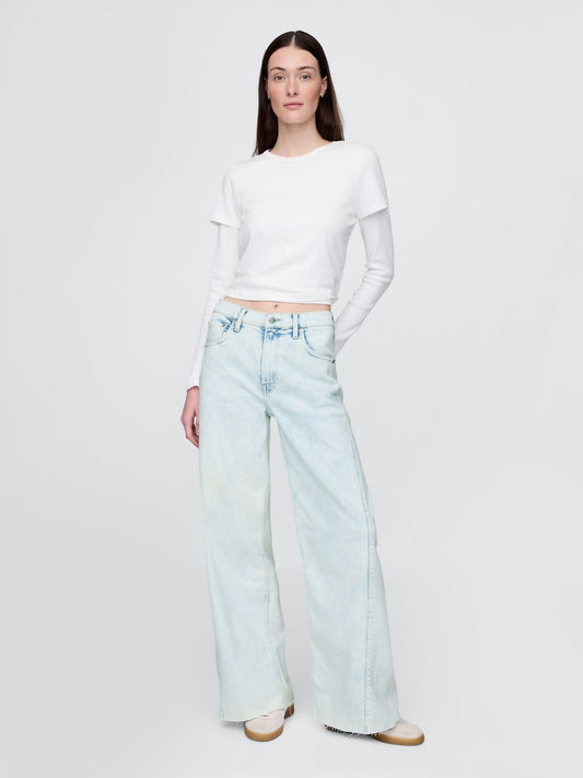 Mavi High Rise Stride Wide-leg Jean Pantolon