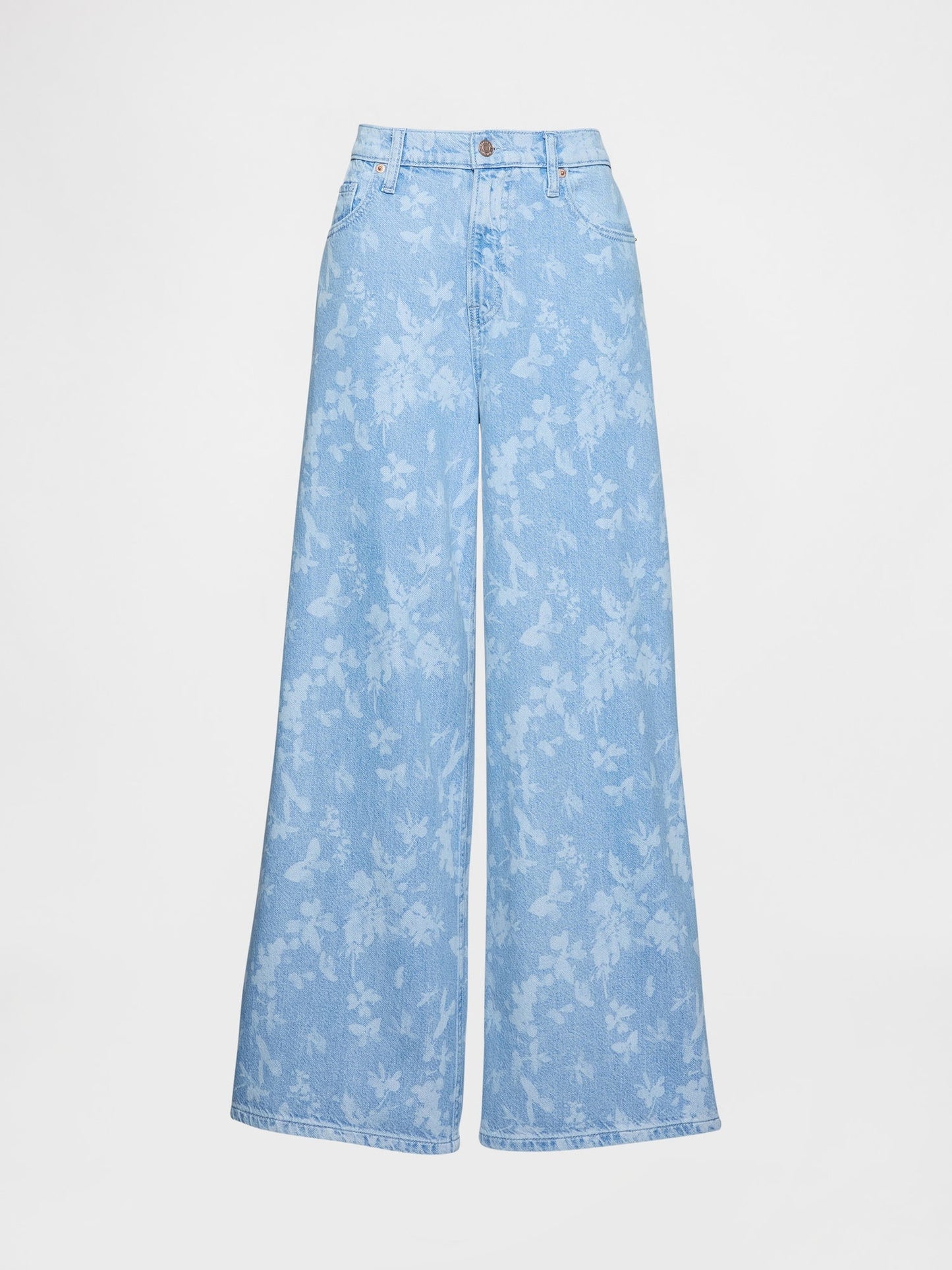 Açık Mavi Mid Rise Ultrasoft Baggy Jean Pantolon