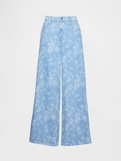 Açık Mavi Mid Rise Ultrasoft Baggy Jean Pantolon