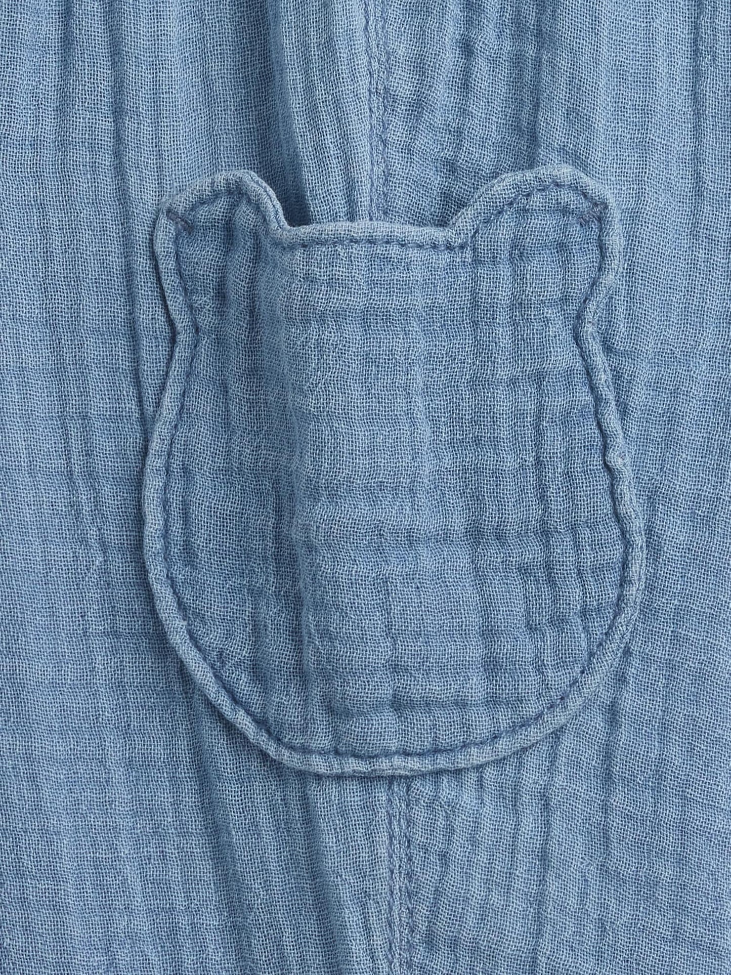 Mavi Pamuklu Gauze Brannan Bear Pantolon