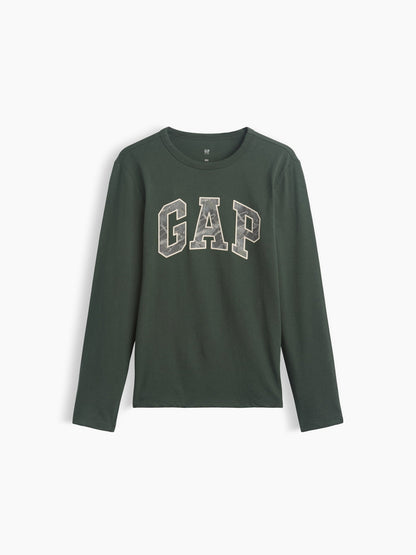 Koyu Yeşil Gap Logo T-shirt