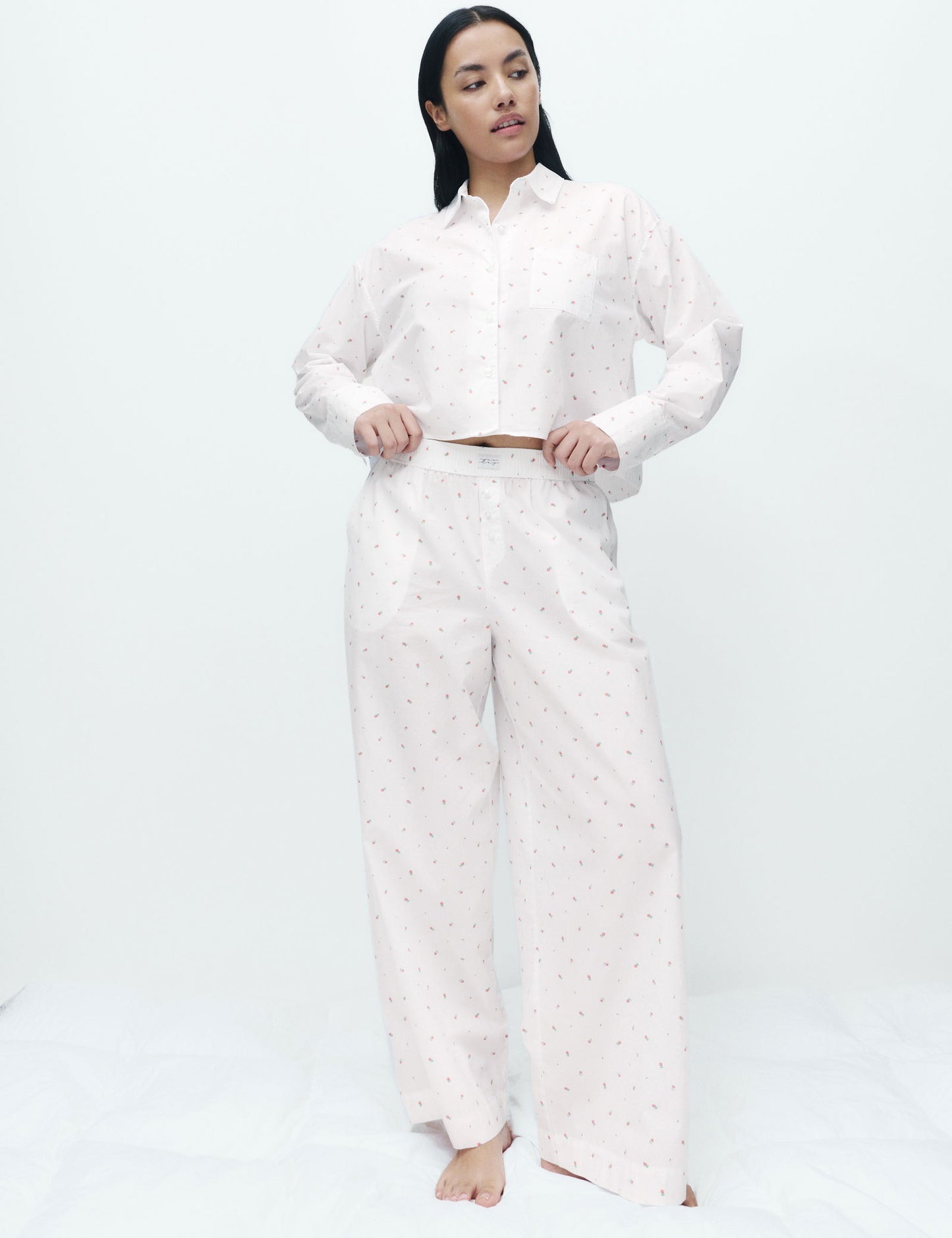 Çiçek Desenli Pijama Altı