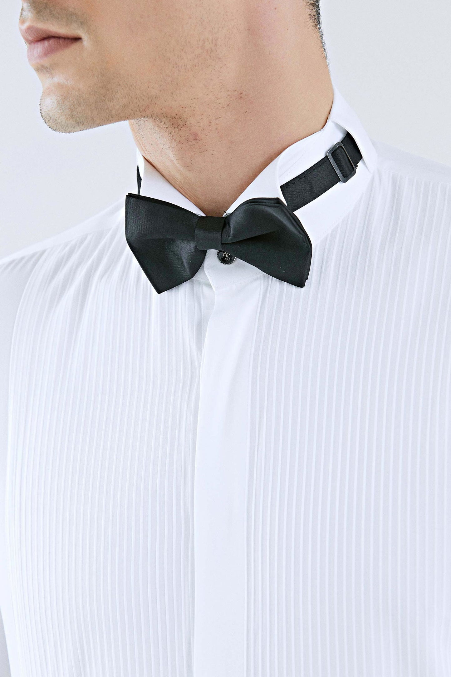 Damat Slim Fit Beyaz Düz %100 Pamuk Nano Care Smokin Gömlek