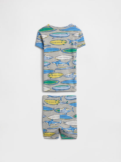 Çok Renkli Organik Pamuk Pijama Takımı