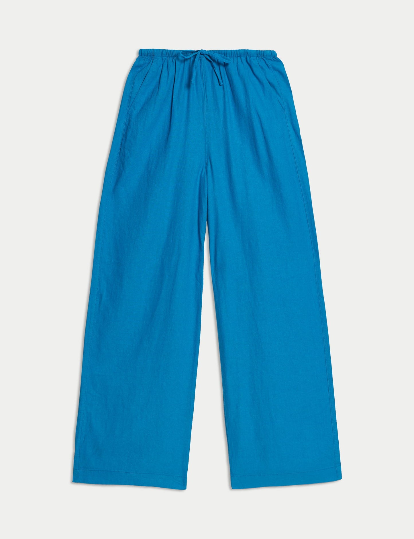 Wide Leg Keten Pantolon