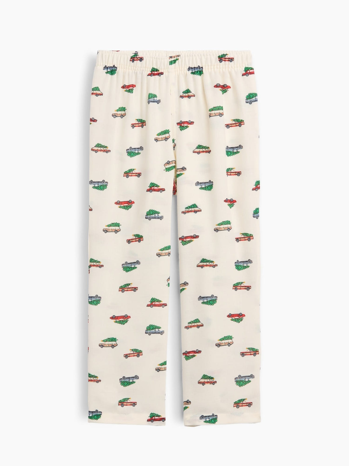 Krem X-mas Ağaç Flannel Pijama Altı