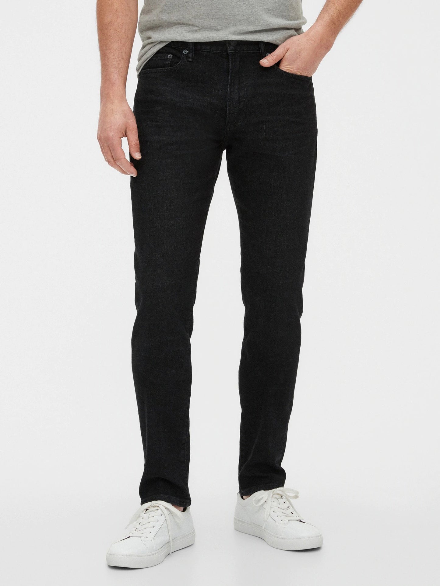 Siyah Gapflex Taper Washwell™ Slim Jean Pantolon