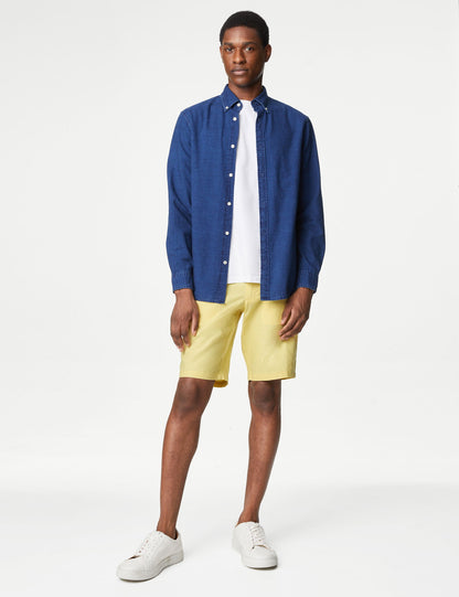 Regular Fit Keten Şort