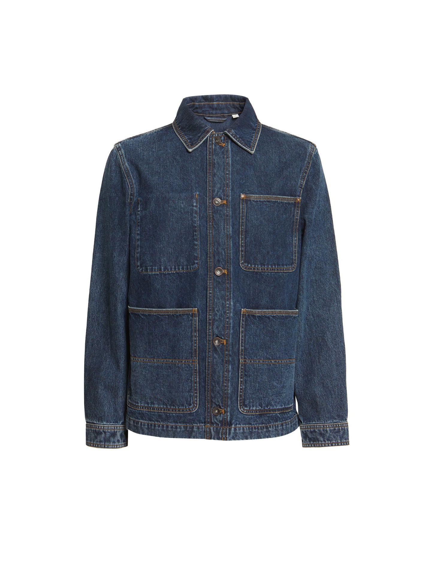 Saf Pamuklu Klasik Denim Ceket