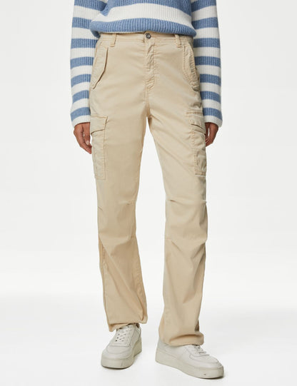 Lyocell™ Straight Leg Kargo Pantolon