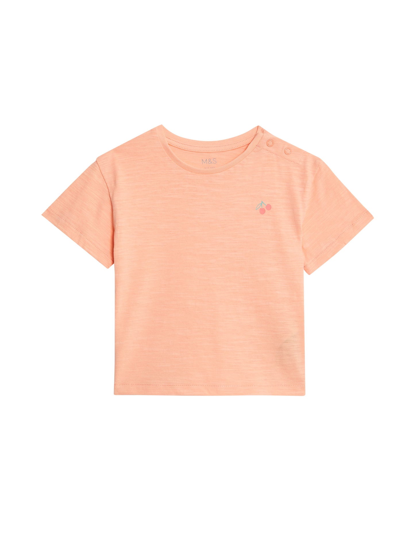 Saf Pamuklu 3'lü Kısa Kollu T-shirt (0-3 Yaş)