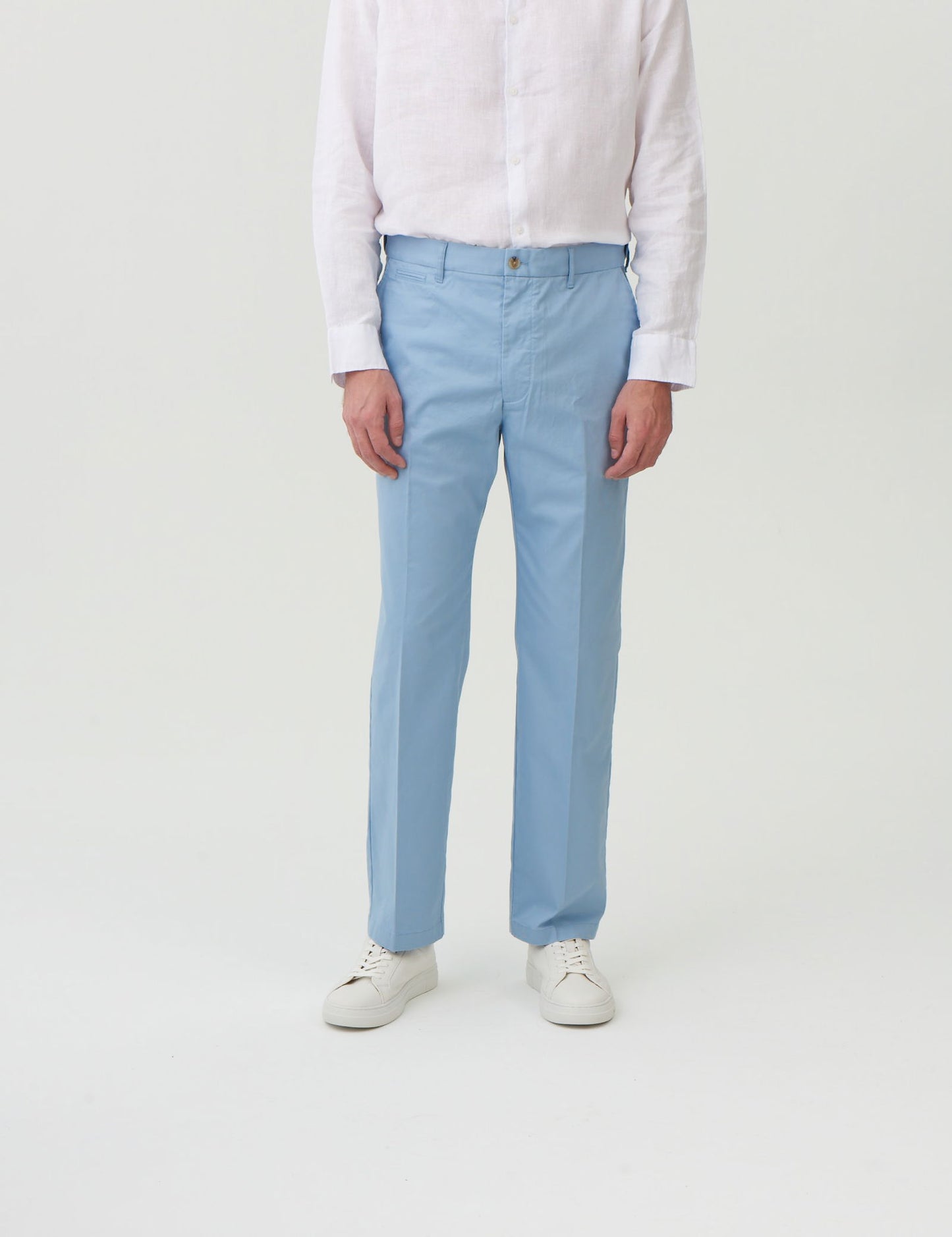 Regular Fit Hafif Dokulu Chino Pantolon