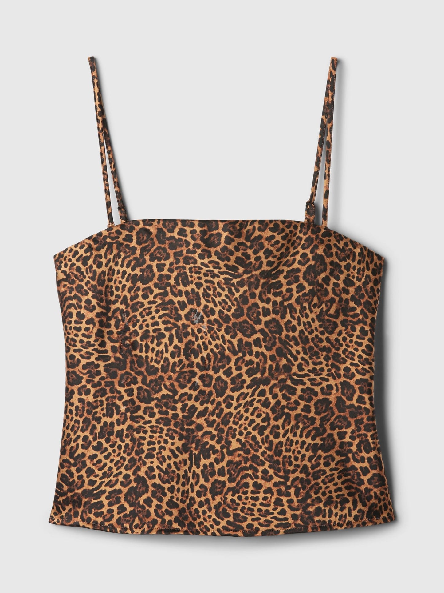Kahverengi Leopar Desenli Saten Bluz