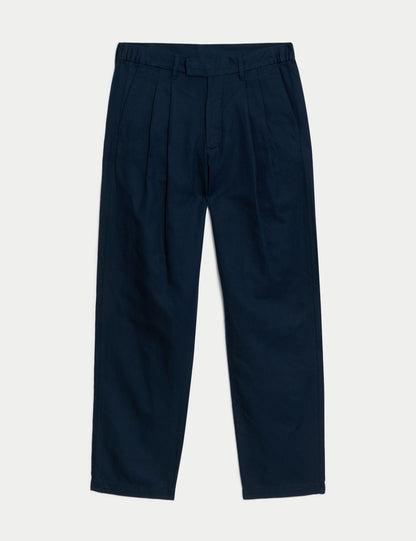 Tapered Fit Keten Pantolon