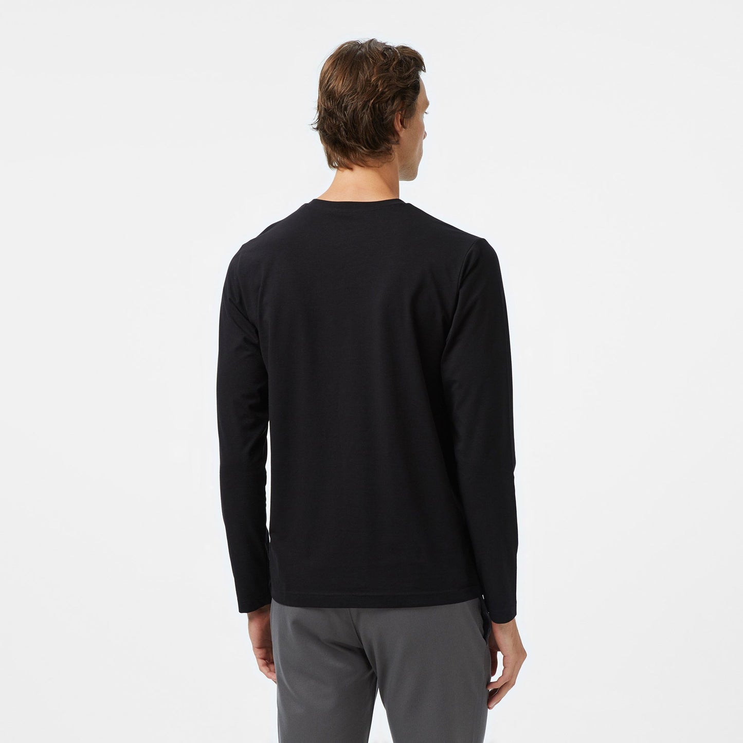 Nautica Erkek Siyah Classic Fit Uzun Kollu T-shirt