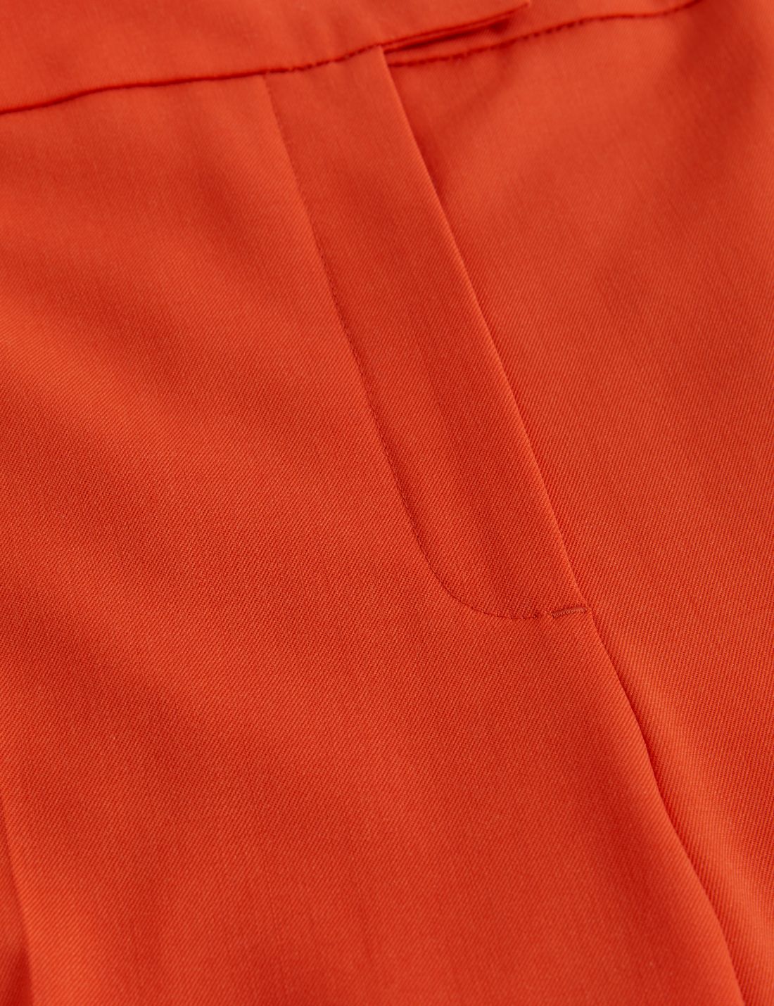Straight Leg Crop Yün Pantolon
