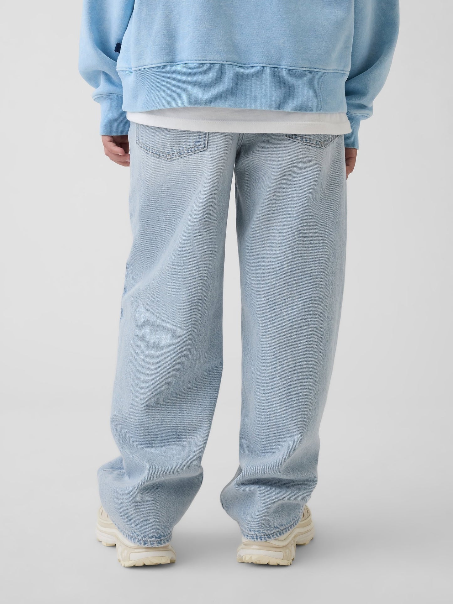 Açık Mavi Ultrasoft Baggy Jean Pantolon